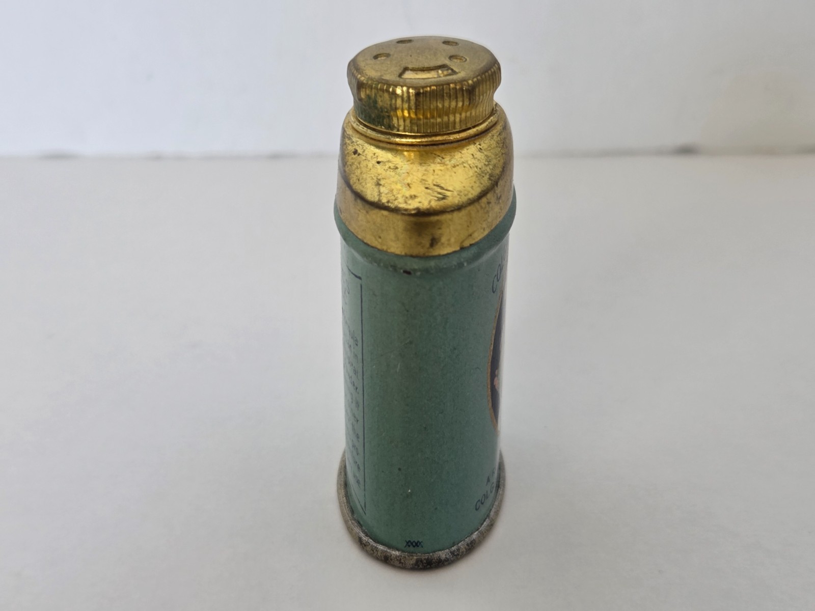 VINTAGE COLGATE'S BABY SAMPLE TALC TALCUM POWDER TIN ADVERTISING