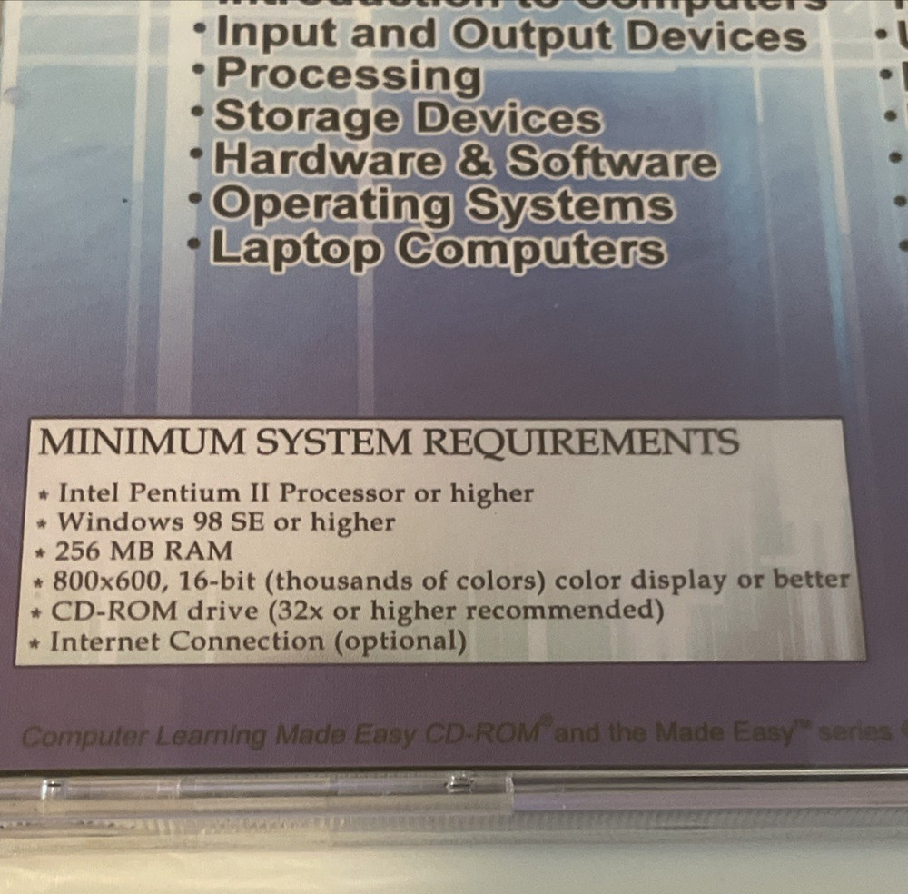 Computer Learning Made Easy CD-ROM Win 98 & Higher