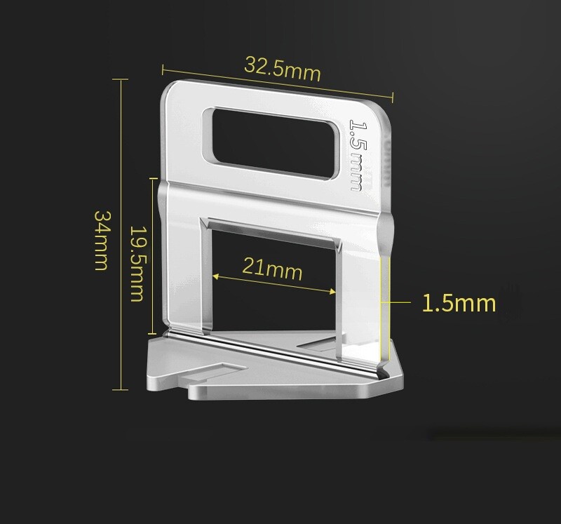 200-1000 Clip Tile Leveling System Kit Floor Wall 1-3mm Tile Spacer Tiling Tool