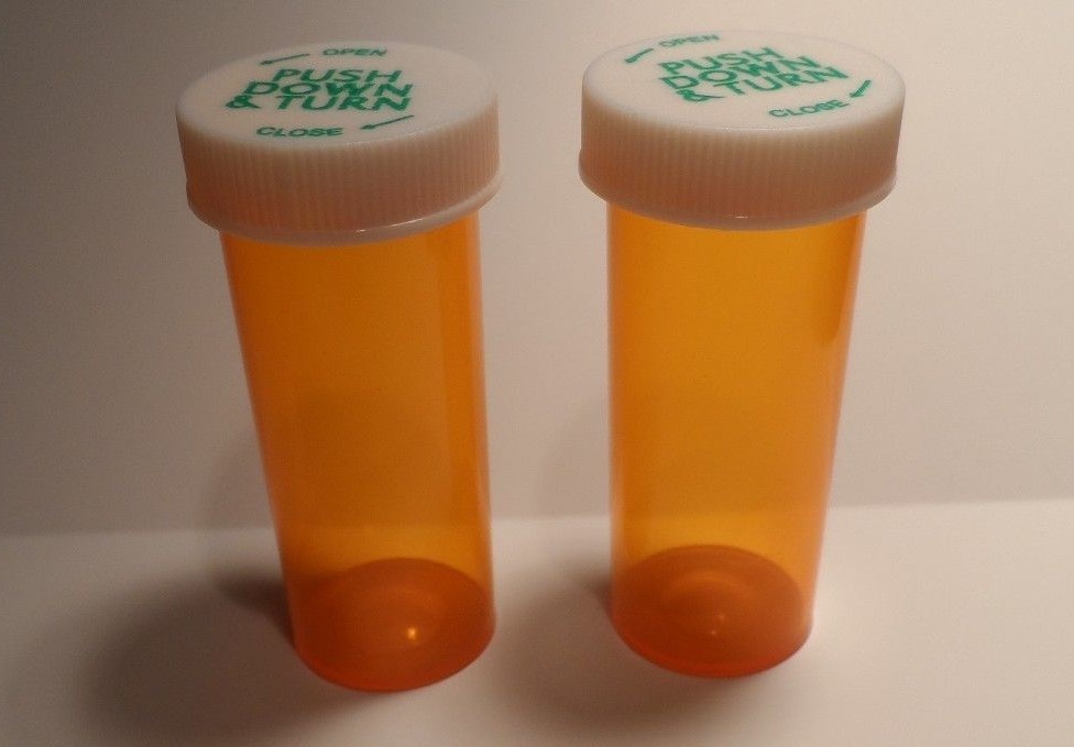 RX Prescription Medicine Plastic Storage Bottles & Caps BRAND NEW Many Sizes