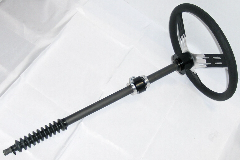 Telescoping 22''- 32'' Collapsible Racing Steering Column & Removeable 15" Wheel
