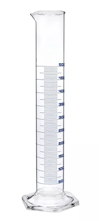 ABGIL Borosilicate Glass Measuring Cylinder Graduated Hexagonal Base