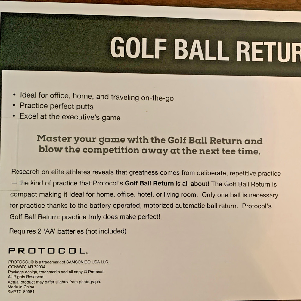 Protocol Automatic Golf Ball Return- NIB