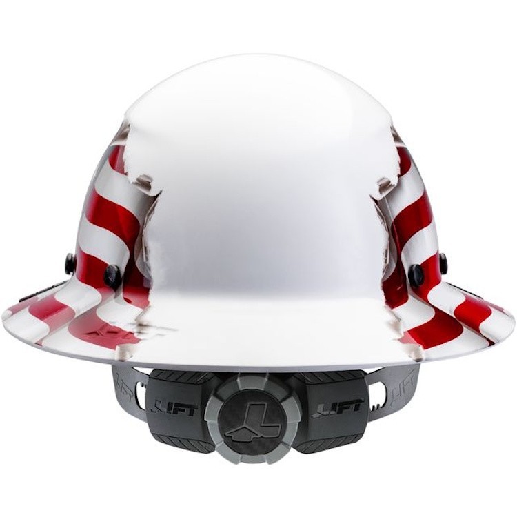 LIFT Safety DAX Hard Hat – American Flag HDF-24AF Full Brim