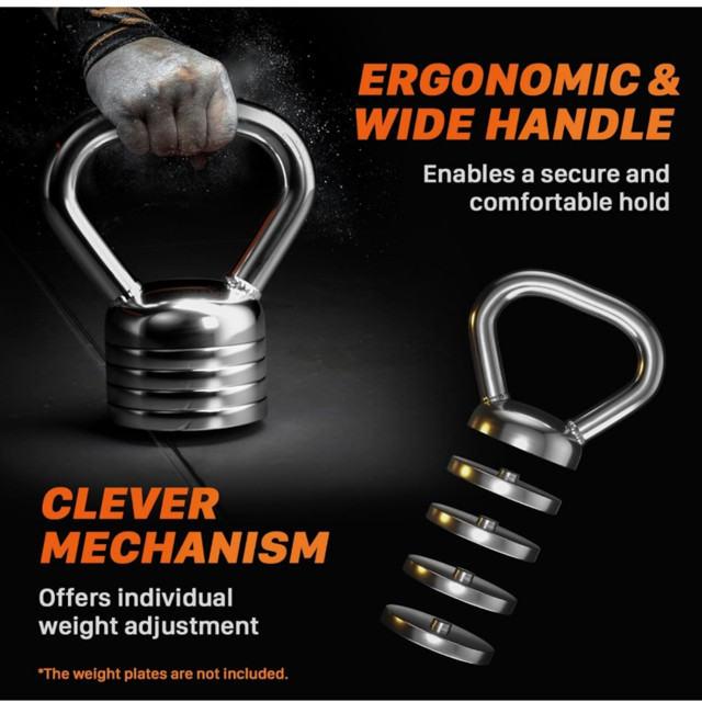 Adjustable Kettlebell Handle for Versatile Home Workouts, Perfect for Strength