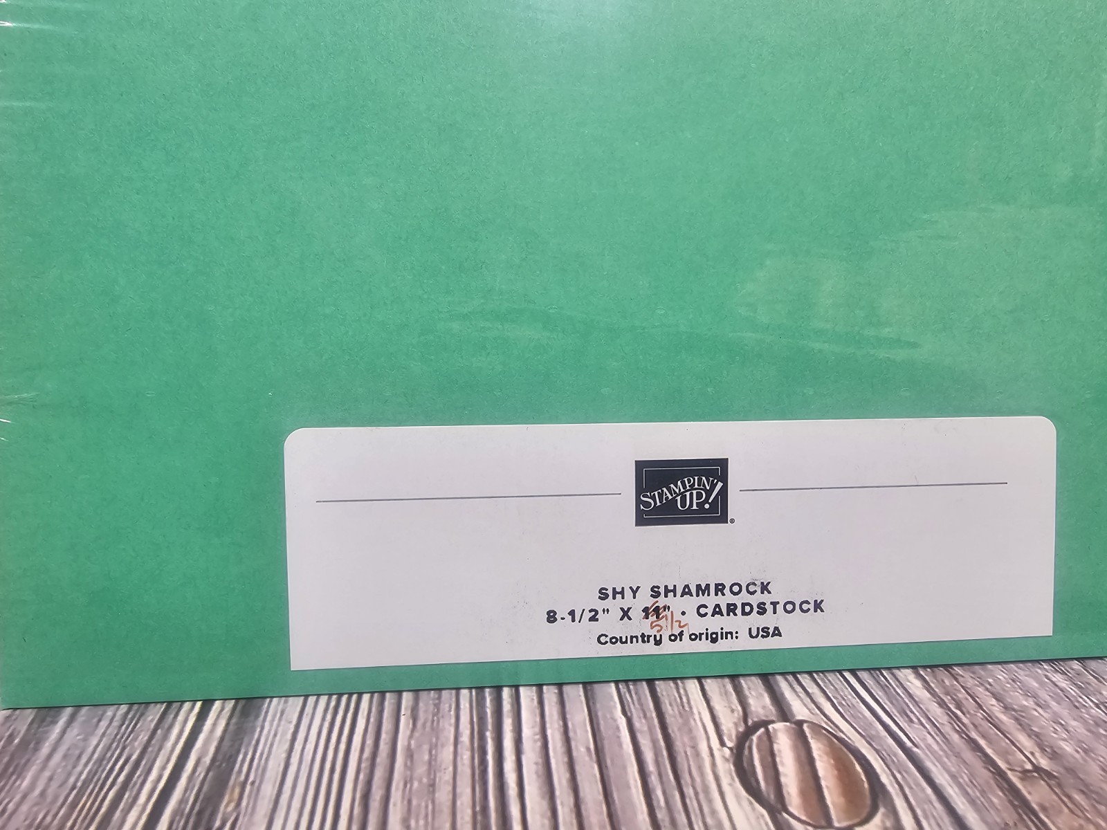 Stampin' UP! SHY SHAMROCK CARD BASES 5-1/2 x 8-1/2 (24 PIECES) NOT SCORED