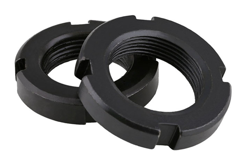 2pcs M33 X 1.5mm Fine Thread Round Locknut Slotted Nut Retaining Castle Nut