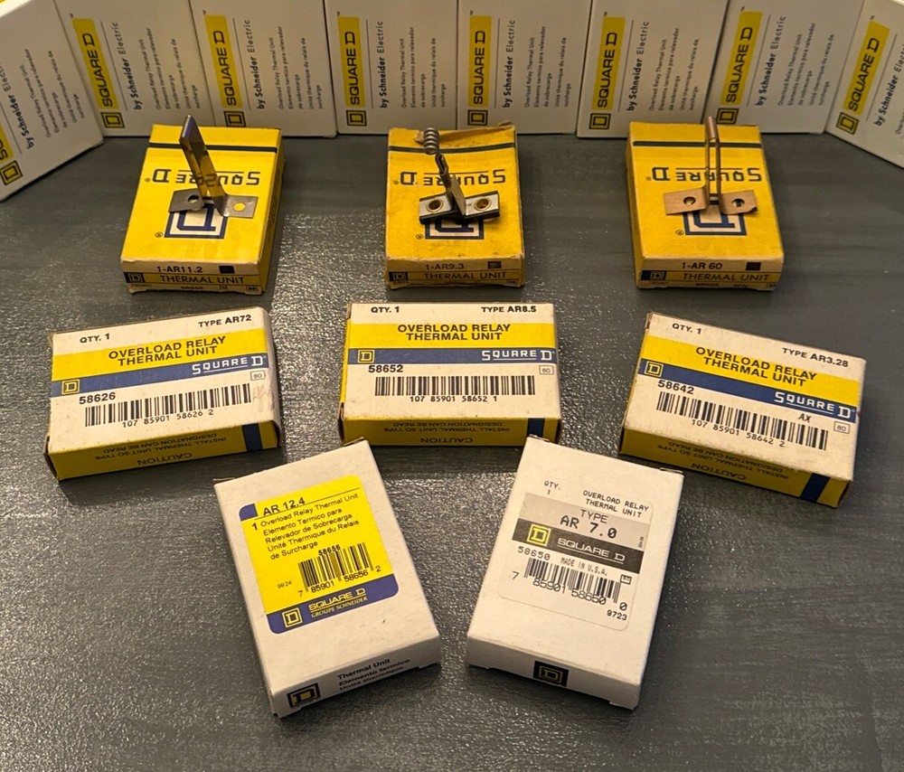 NIB Square D Type AR Thermal Overload Heater Units -Many Sizes!!!