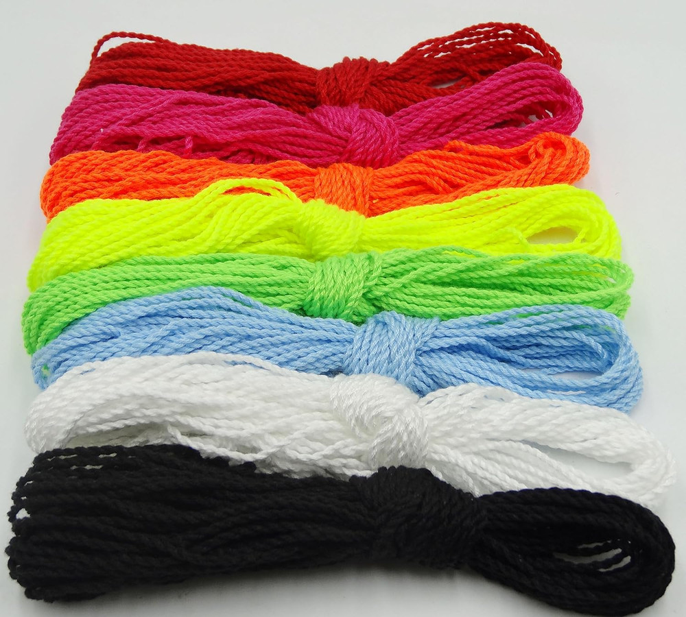 80 Yoyo String 10 Each - Florescent Lime Multicolor High Quality Polyester NEW