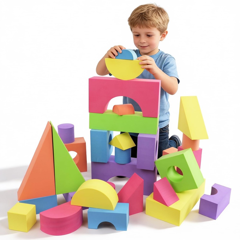 Large Building Foam Blocks for Toddlers, EVA Stacking
