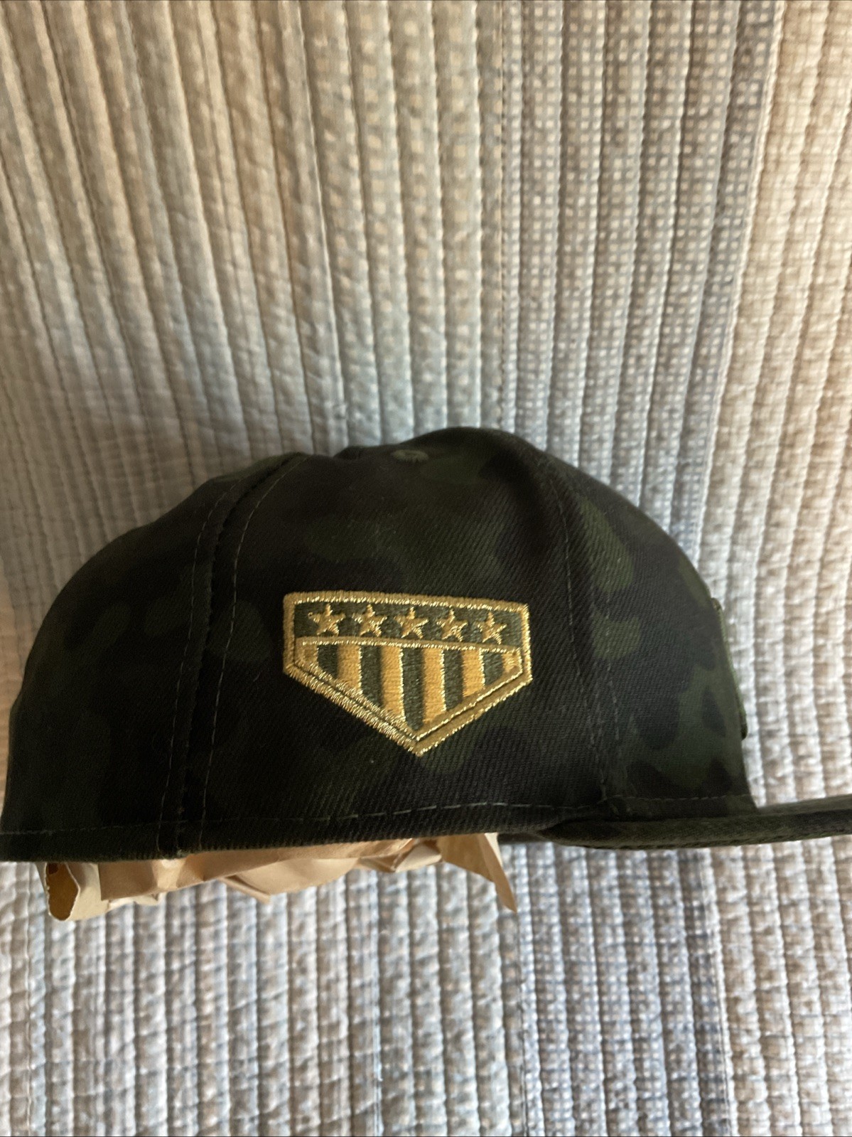 AUSTIN ROMINE *GAME USED* Memorial Day 5/19/19 CAMO HAY#28. COA STEINER