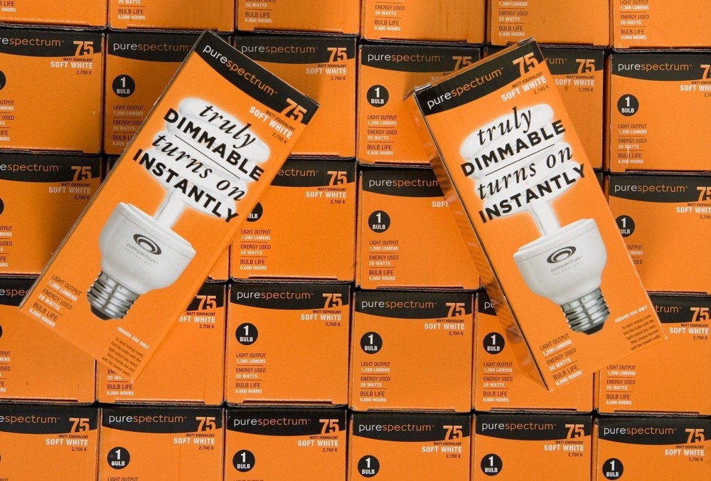 PureSpectrum Fully Dimmable Compact Fluorescent CFL 30 Pack 75 Watt Replacement
