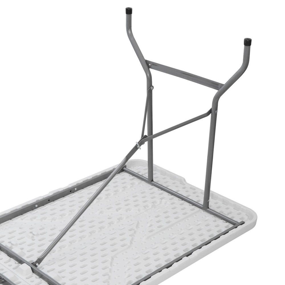 2PC 6' Portable Folding Table Plastic Fold-in-Half Picnic Party Camping Table