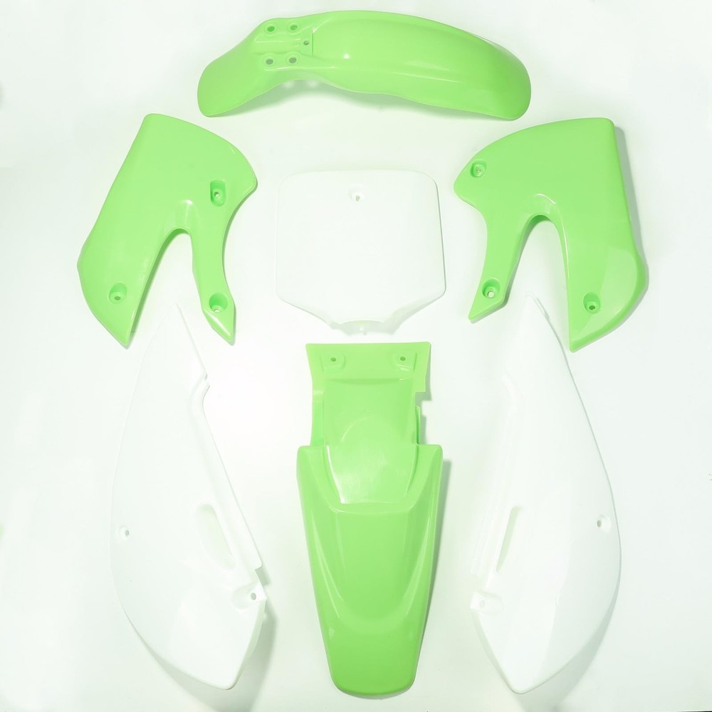 ABS Plastic Mudguard Set for Pit Bikes Green 110cc to 200cc