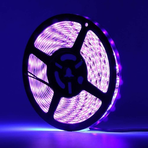2x 16.4FT LED UV Strip Light 12V Ultraviolet Flexible 600LEDs Purple Lighting
