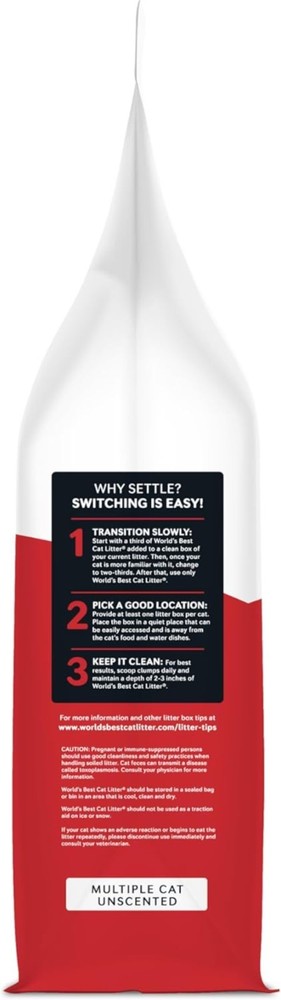 Multiple Cat Unscented, 32-Pounds - Natural Ingredients, Quick Clumping, Flus...