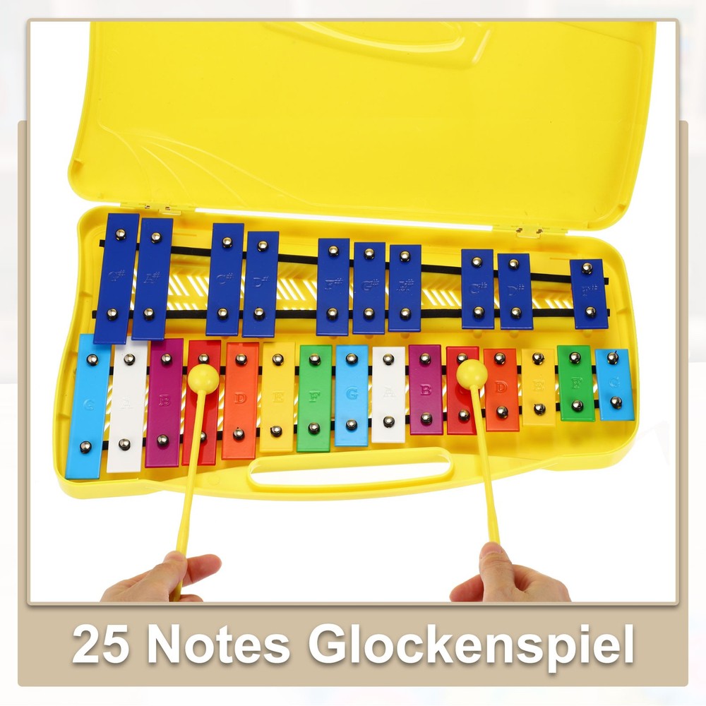 Xylophone, 25 Notes Colorful Xylophone, Yellow