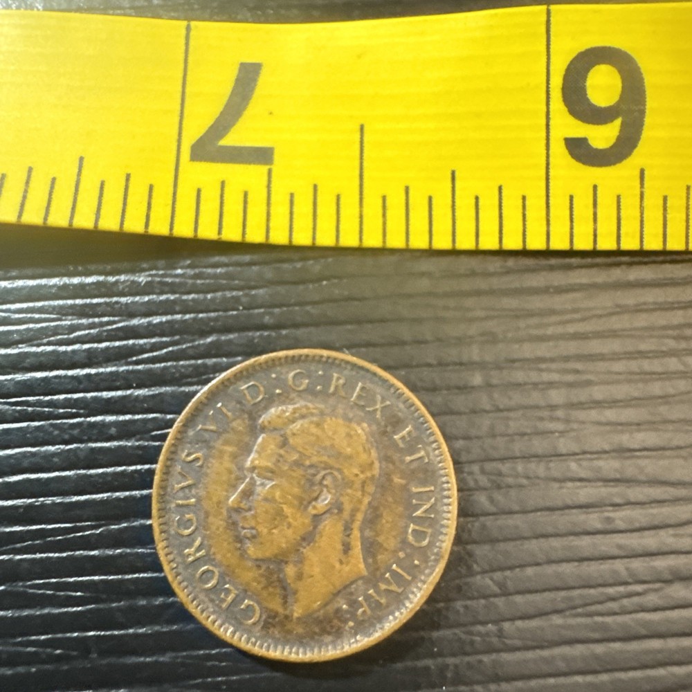 1942 King George VI Canada One Cent Coin