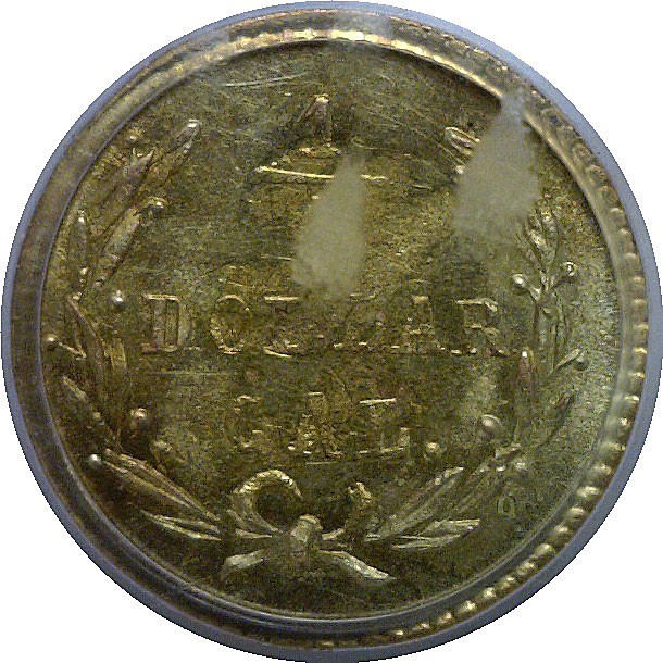 1873 25c California Fractional Gold BG-817 PCGS MS-63