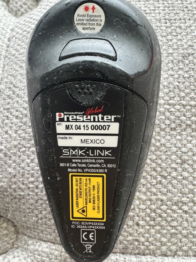 SMK LINK RemotePoint Global Presenter VP4350 Wireless & RF Receiver