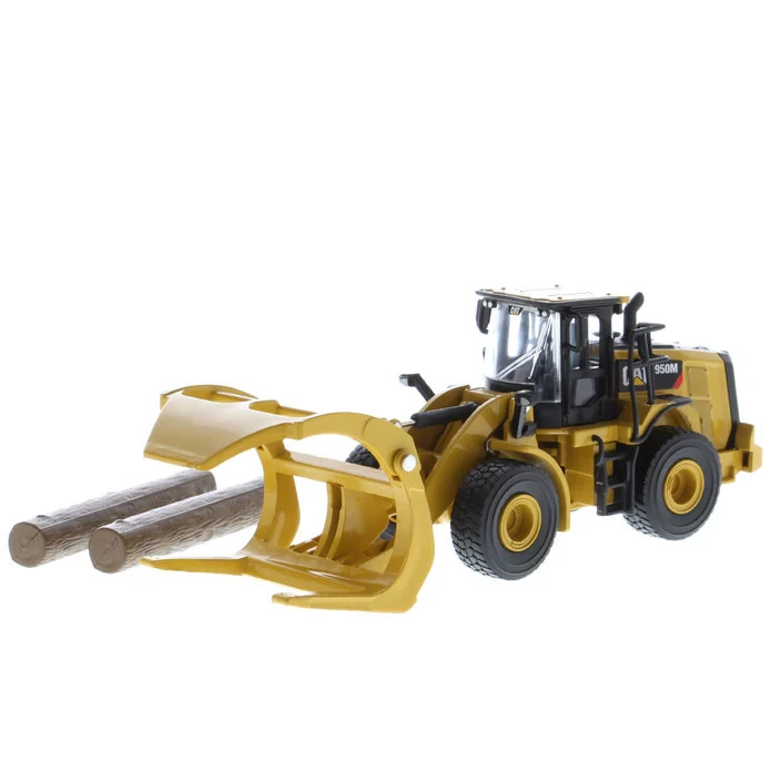 1:64 Cat 950M Wheel Loader with Log Fork + Bucket Attachment #85635