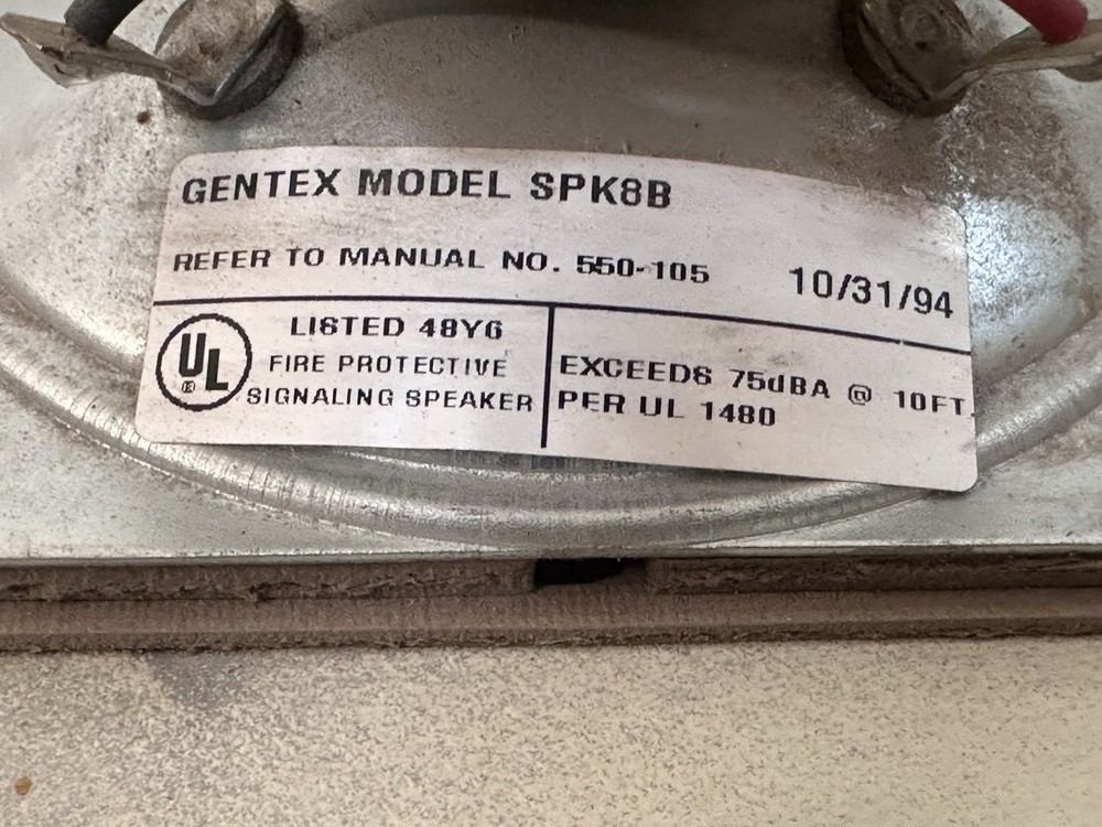 Gentex SPK8B Fire Alarm Speaker