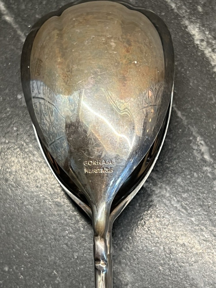 Vintage Gorham Heritage Silver Plated Salad Serving Tongs