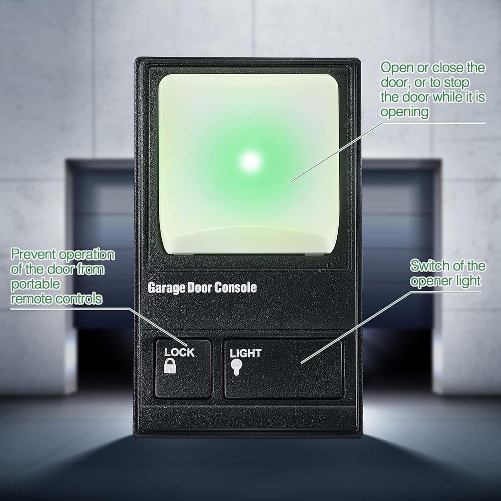 Complete Garage Door Wall Keypad Kit - Illuminated, Secure Control Solution