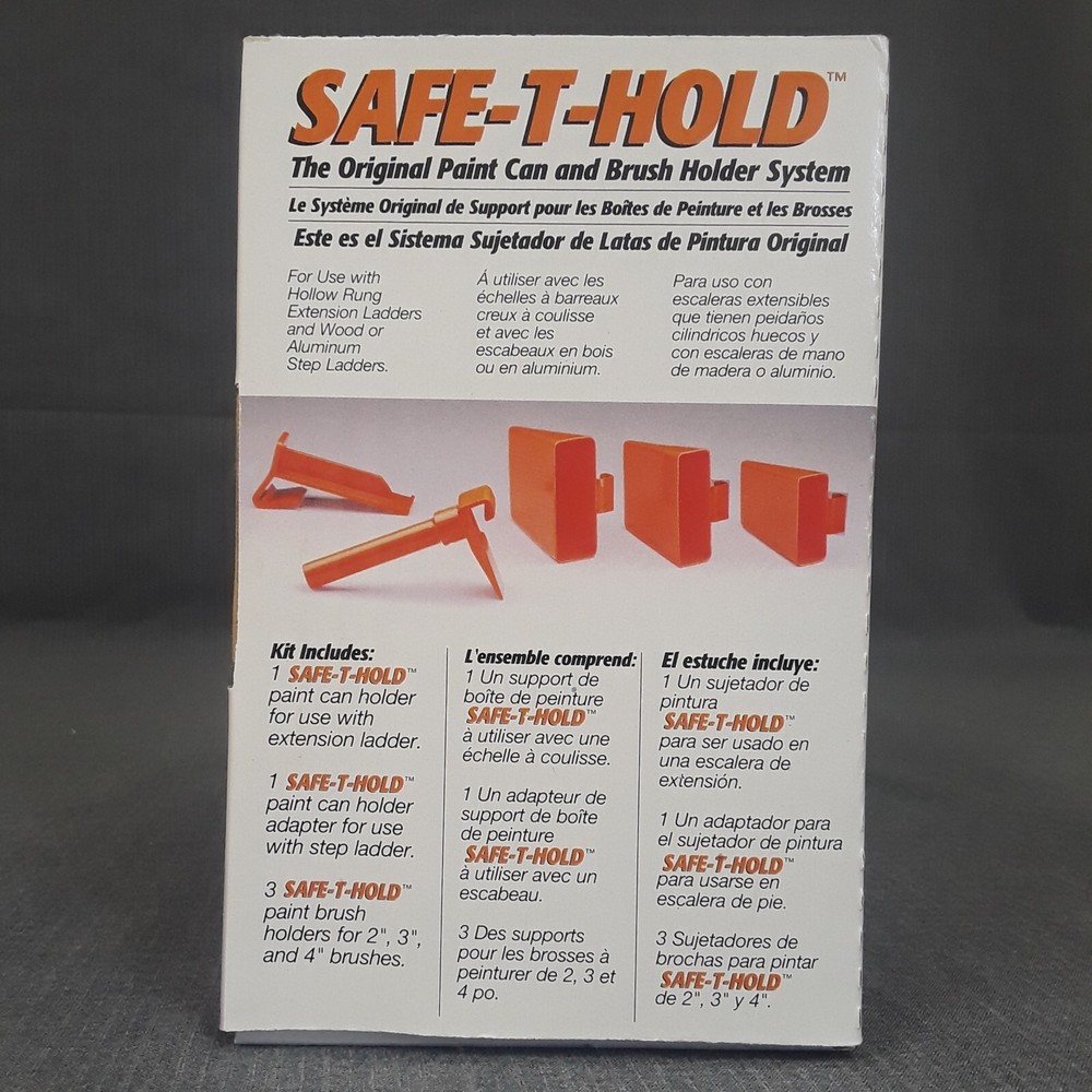 Paint Can & Brush Holder System Painters Tool Safe-T-Hold