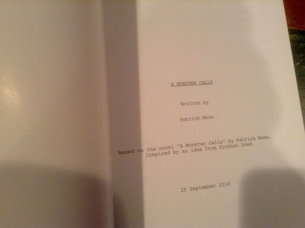 For Your Consideration A MONSTER CALLS Screenplay FYC Script Book*Patrick Ness