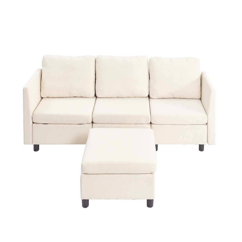 [New]Modular Sectional Sofa,3-Seater Modular Sofa w/Hidden Storage,Cloud Section