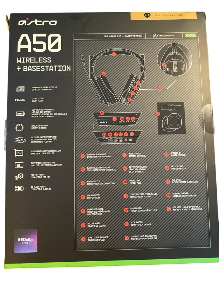 Astro A50 Wireless + Base Station BOX ONLY