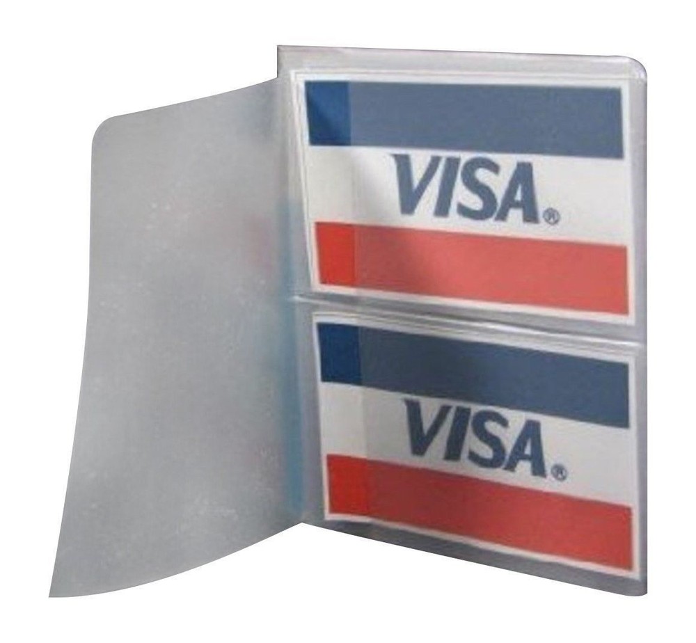 2 Plastic Insert Replacement 6 Card Picture Holder For Hipster Bifold Wallet