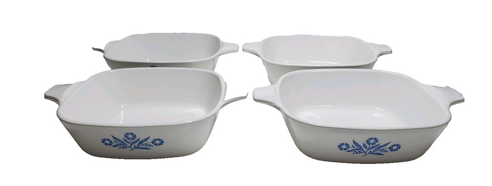 Corning Ware P-41-B Small Petite Casserole Dish 1.75 Cup Blue Cornflower pattern