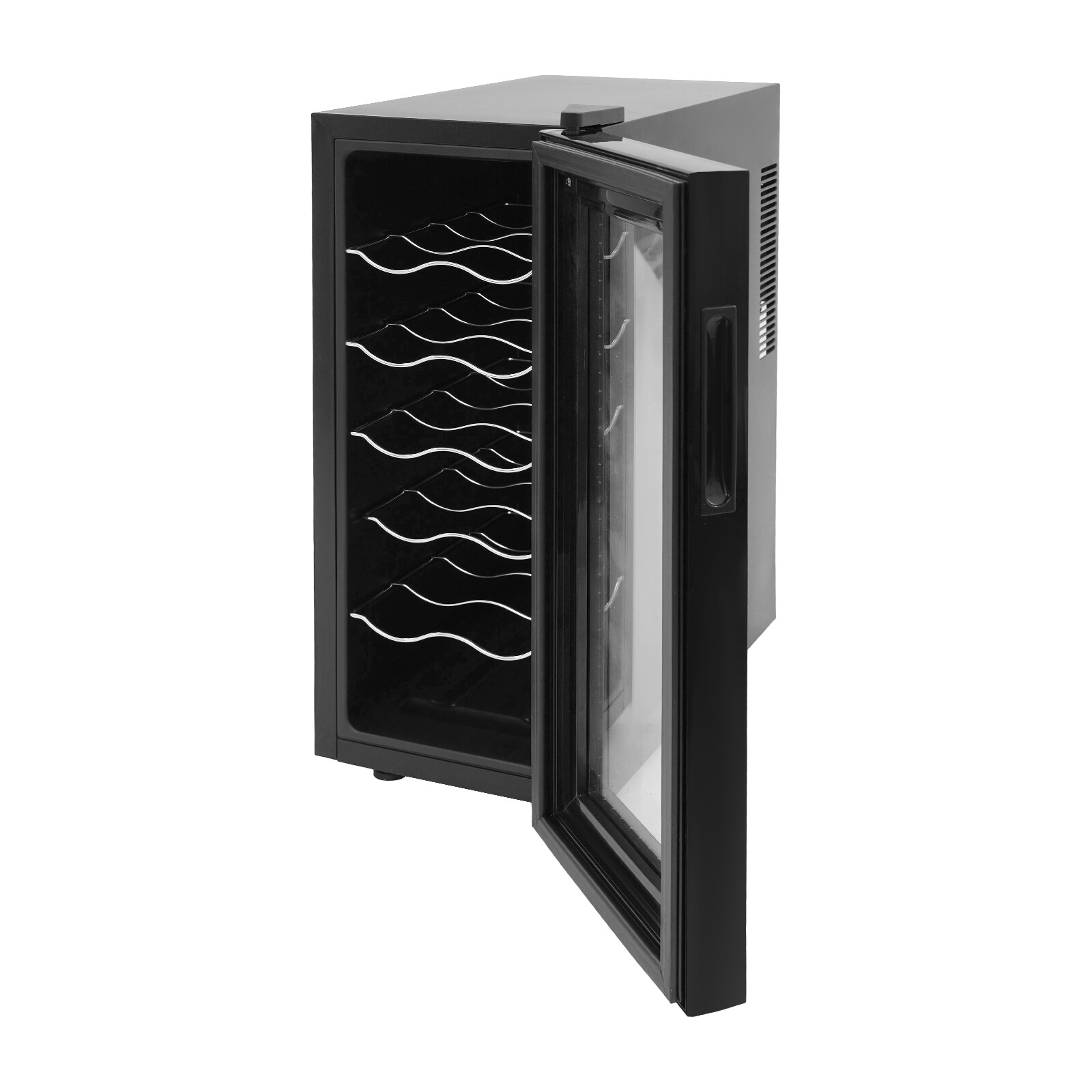 Wine Fridge 12-bottle Champagne Wine Fridge Bars Wine Cooler Refrigerator Black
