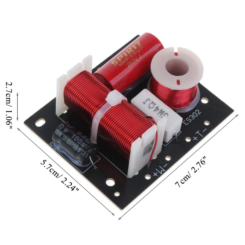 1PC 400W 2 Way Speaker Frequency Divider Tweeter Bass Crossover Filter