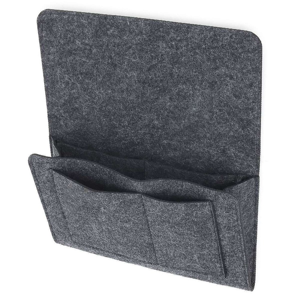Bedside Pockets Caddy Felt Bed Storage Organizer Hanging Bag Table Sofa Holder