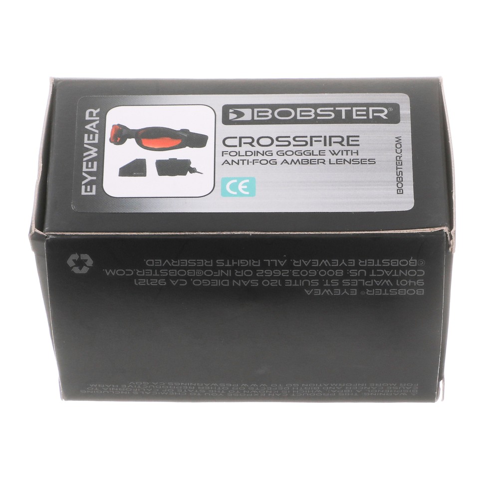 Bobster Crossfire Amber Lens Folding Goggles