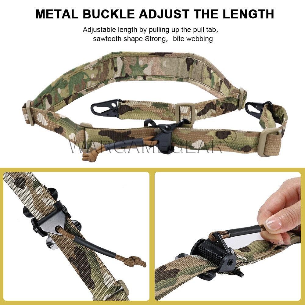 Tactical 2 Point Rifle Airsoft Modular Gun Strap Adjustable Quick Pull Tab Sling