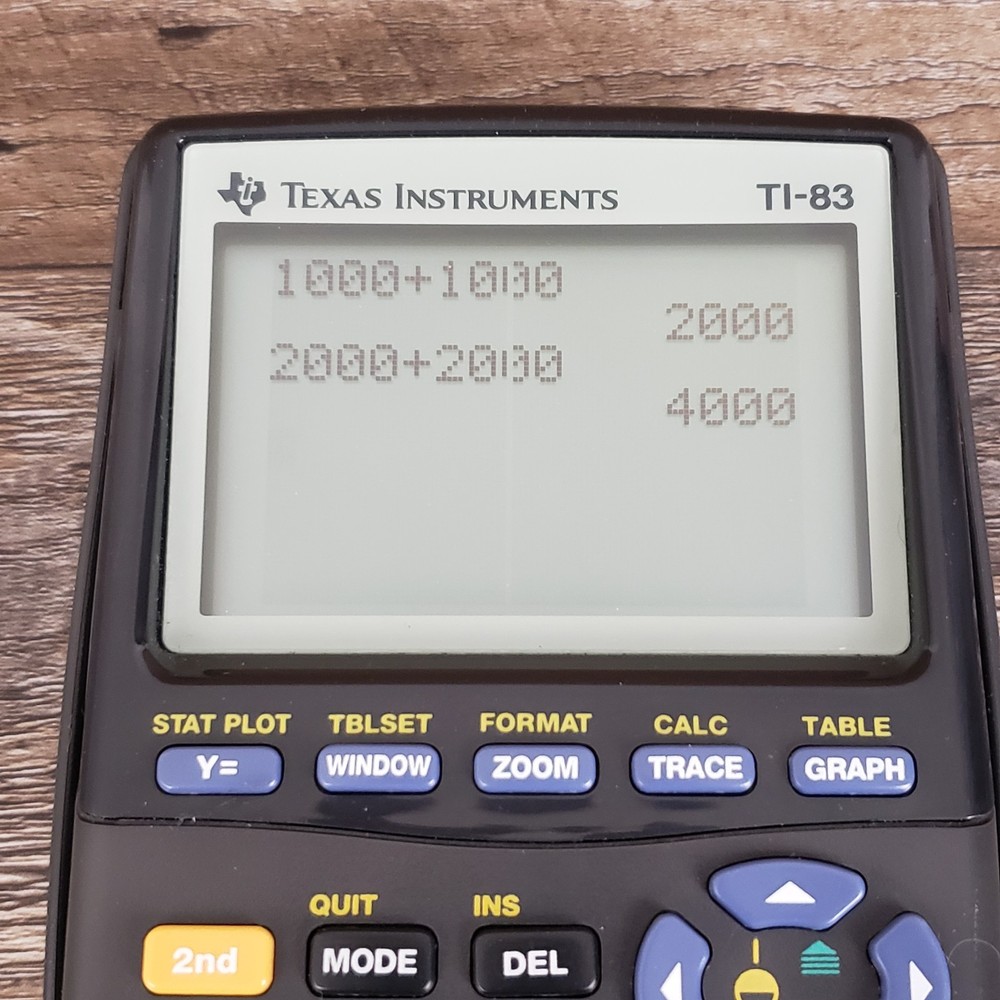 Texas Instruments TI-83 Plus Graphing Calculator Case Tested Works