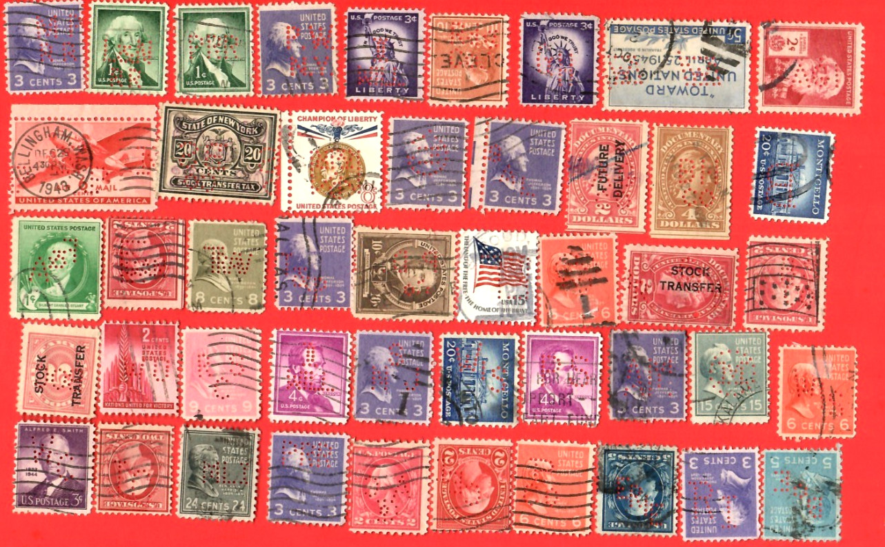 U. S. PERFIN Stamps Used 😊