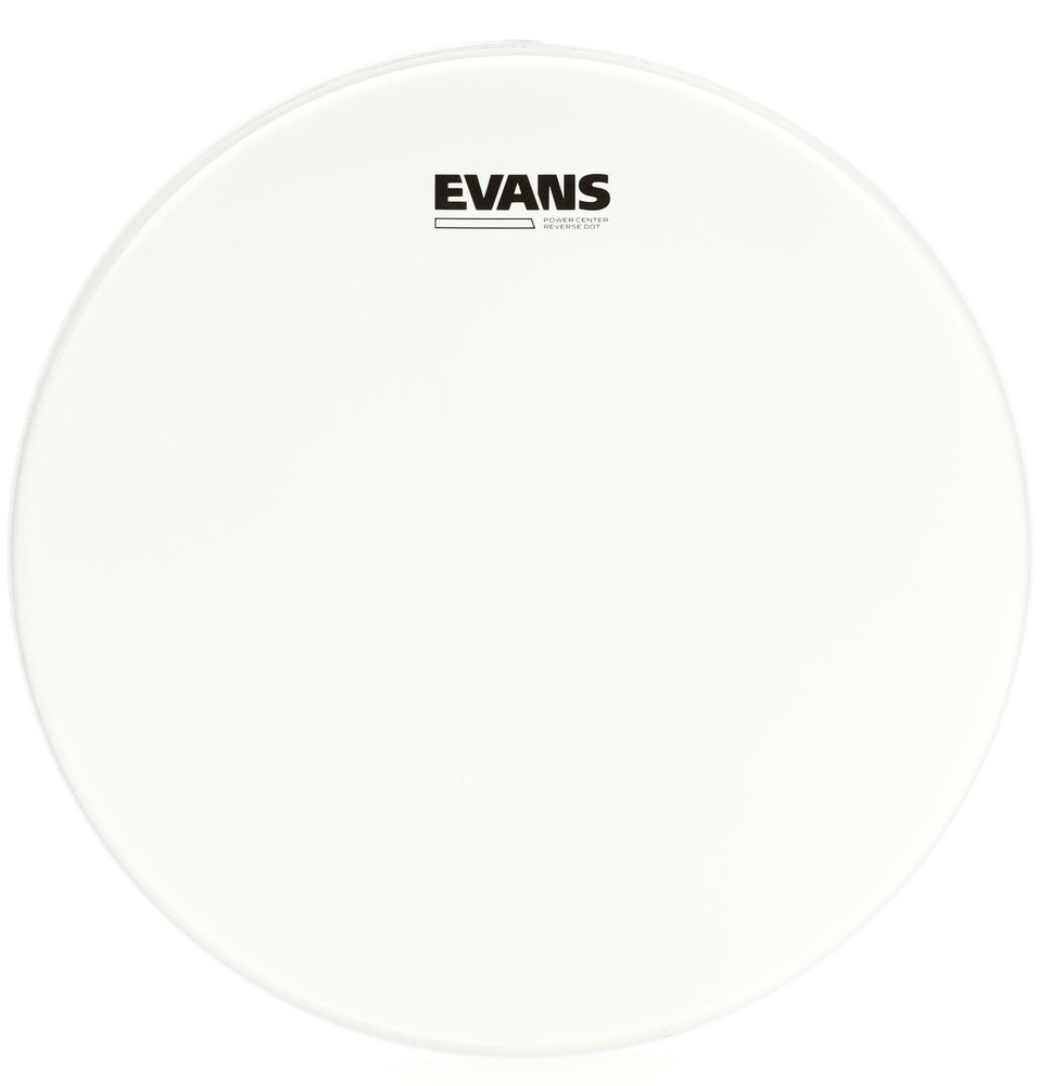 Evans Power Center Reverse Dot Drumhead - 14 inch + RTOM MG Value Bundle