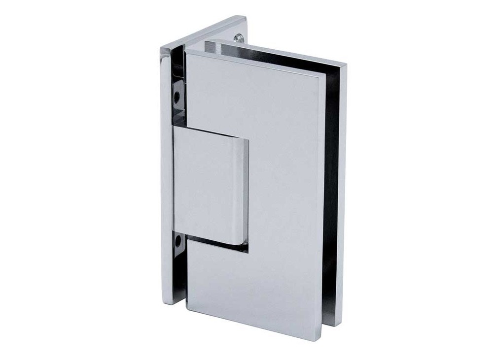 Glendale Adjustable Square Wall Mount Hinge Full Offset Back Plate - Polished Ch