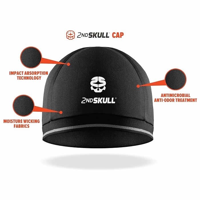 2nd Skull Protective Skull Cap - Black - Youth