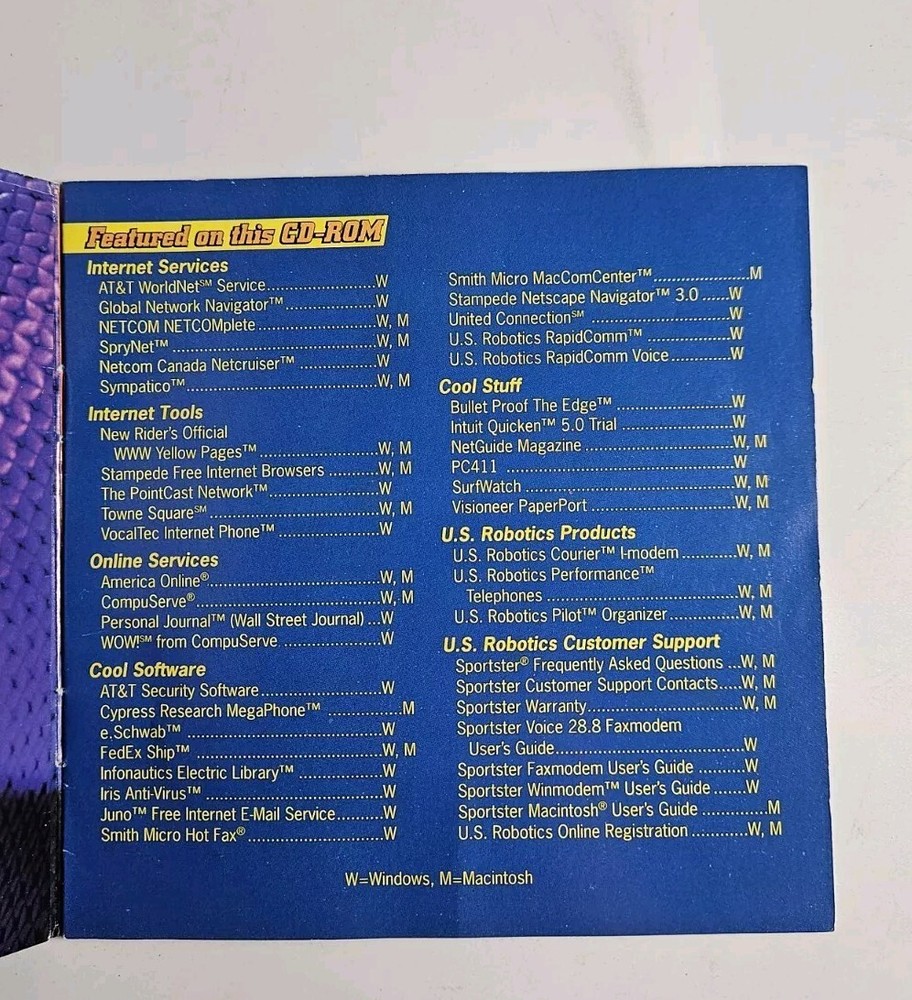 U.S. Robotics Connections Software