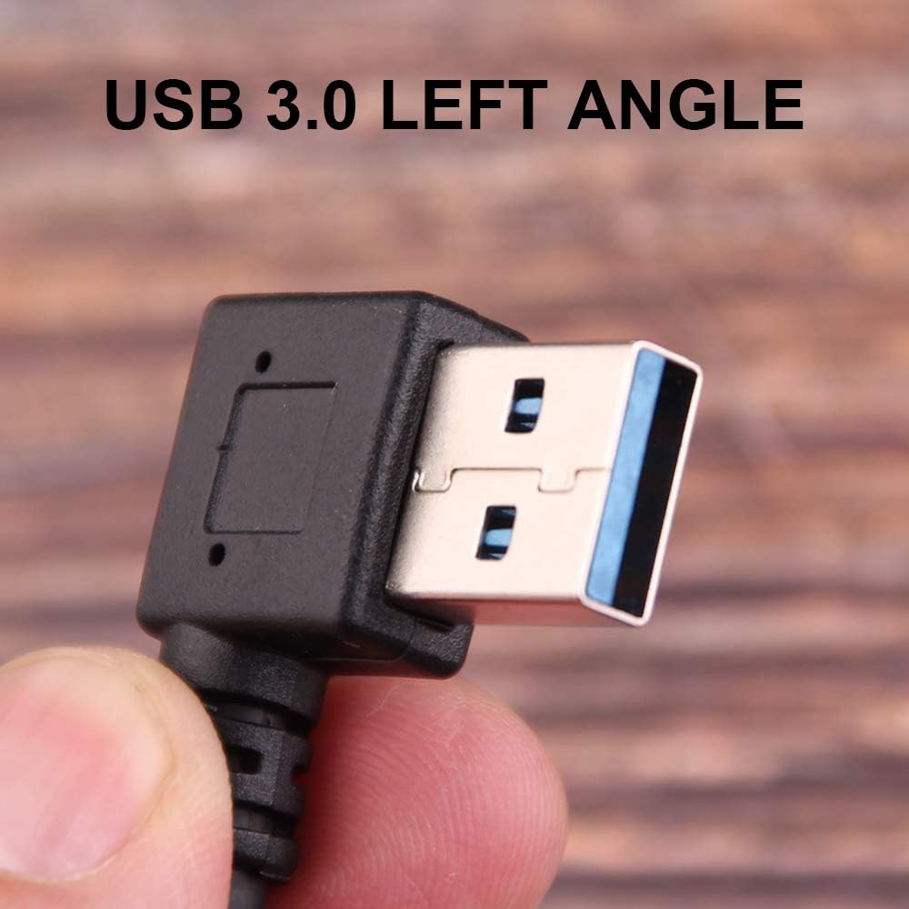 Oxsubor USB C 90 Degree Right Angle Cable Extension 3.0 Type c Black