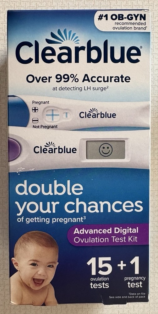 Clear Blue Advanced Digital Ovulation Test Kit - 15 Count + 1 Pregnancy Test