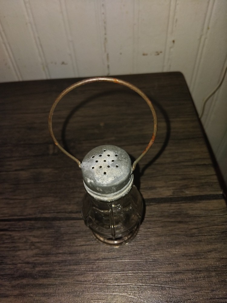 Vintage Glass Lantern Candy Container