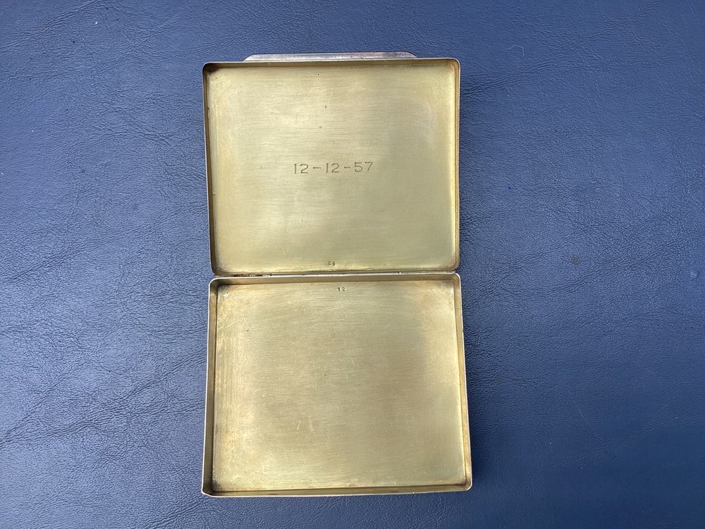 STERLING SILVER CIGARETTE CASE WITH MONOGRAM