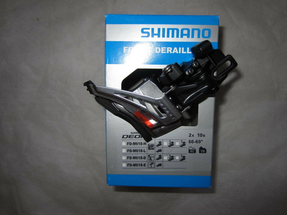 Shimano Deore 2x10 Front Derailleur, FD-M618-D / Dual Pull, Direct